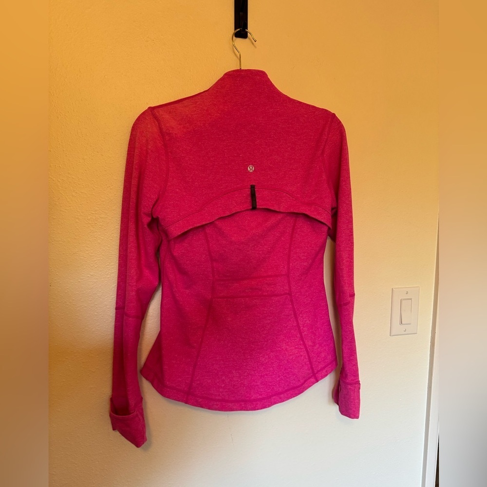 Lululemon Define Jacket Full Zip Heathered Bright Pink Size 10 EUC - Picture 4 of 9